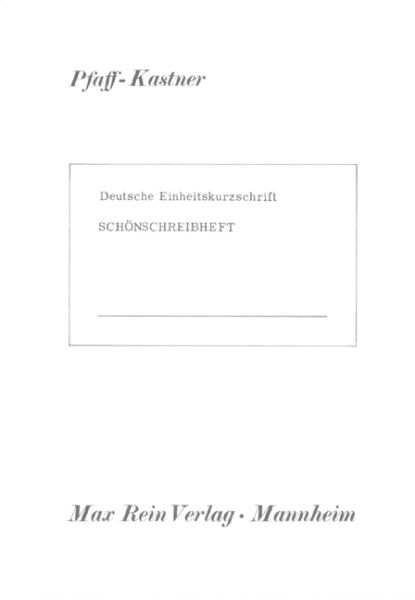Schönschreibheft